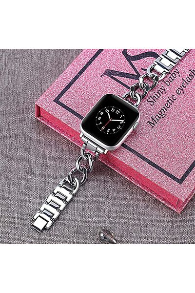 Cool Cold حزام ساعة أبل 38 ملم/40 ملم/41 ملم iwatch Series 10 42 ملم - حزام من الفولاذ المقاوم للصدأ بتصميم أنيق