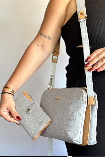 Just Polo حقيبة كروس نسائية متوسطة الحجم 5 أقسام، 3 أقسام - 29x21 سم 4022 مجم...