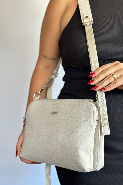 Just Polo حقيبة كروس نسائية متوسطة الحجم 3 أقسام 5 أقسام 29 × 21 سم 4022 حجر