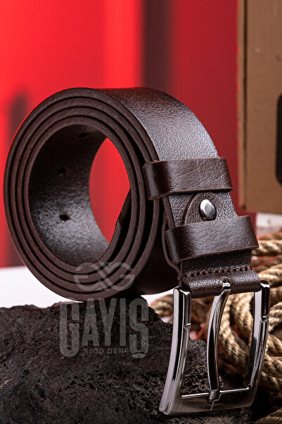 GAYIŞ Special Boxed |   100% Genuine Buffalo Leather |   Brown Men's Jeans Belt |   Gift Dowry Belt