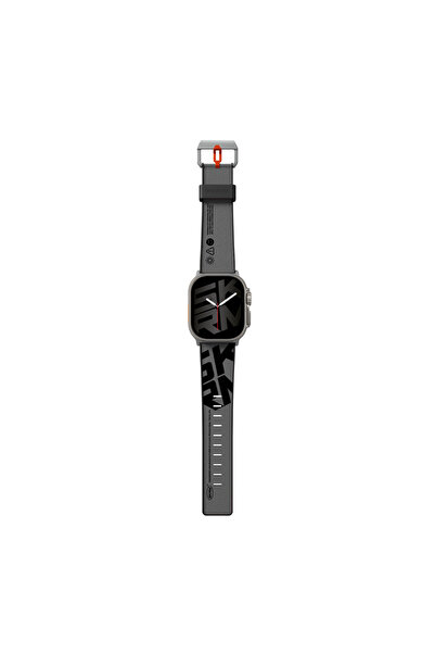 Skinarma Watch Ultra Uyumlu Deri Kordon 49mm Spunk Serisi Pu Strap Kayış-gri