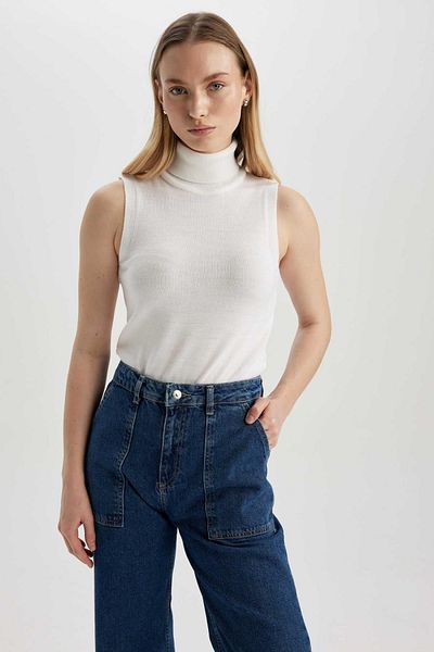 DeFacto Regular Fit Turtleneck Basic Tirko Knitwear Sweater U8250Az23Wn