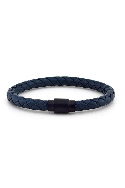 Solfera Black Magnet Clip Colorful Leather Men's Bracelet V043