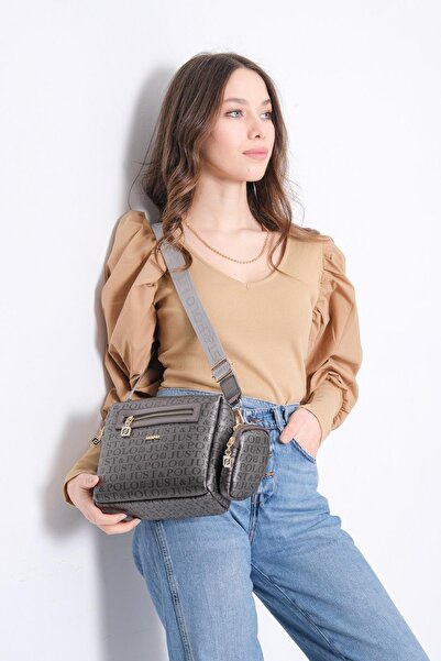 Just Polo Women's Shoulder and Messenger Bag 2119-GD GRAY -GZD-