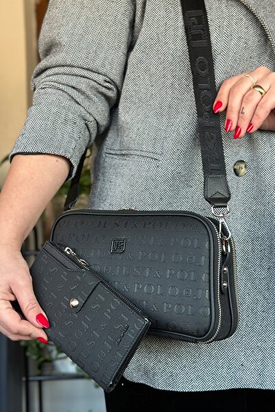 Just Polo حقيبة كتف نسائية بحزام طويل قابل للتعديل مكونة من 5 أقسام 6 أقسام 2...
