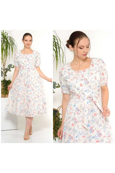 CİXAPLE Rochie brodata cu guler Madonna