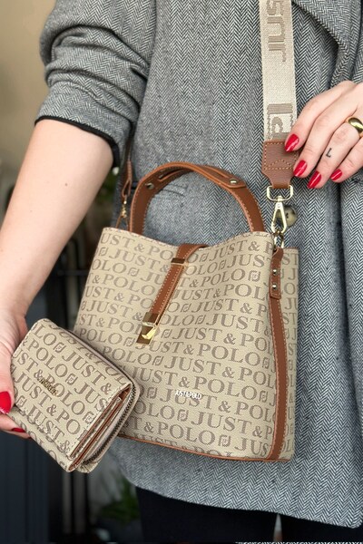 Just Polo Special Series Print Patterned Bag - Sand Tan Combination 92055-Gq