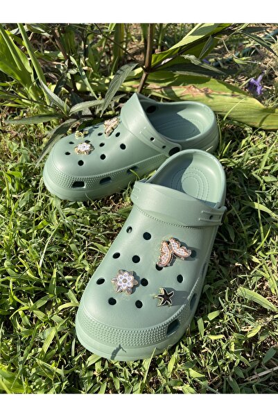 Hızlı Al GIRL'S BUTTERFLY STONE SANDALS CROS SLIPPERS