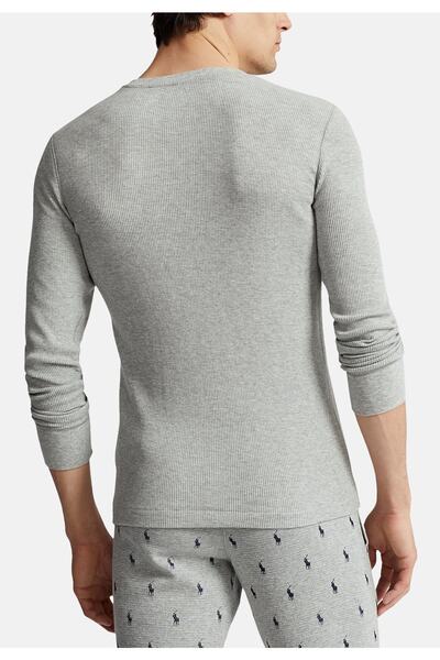 Ralph Lauren Logo-Stickerei auf dem Waffelpiqué auf dem T-Shirt Pyjama