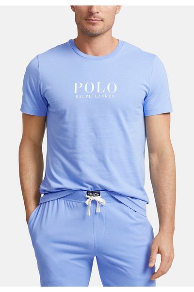 Ralph Lauren T-Shirt Pyjamashirt mit Rundhalsausschnitt Logo-Verzierungen