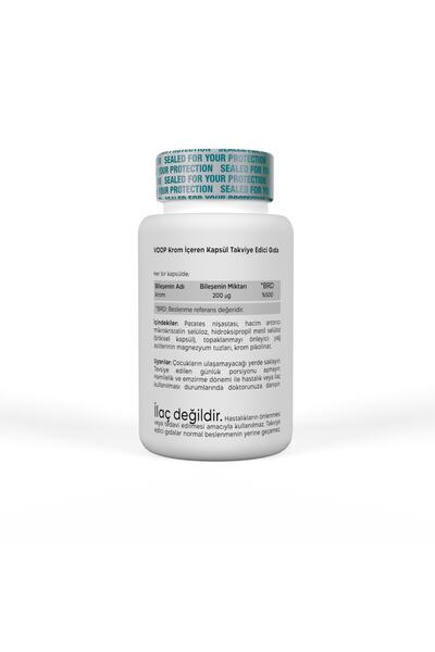 VOOP Krom Pikolinat 200 µg | 30 Bitkisel - Vegan Kapsül