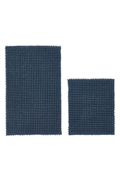 Dekoreko Σετ καθίσματος τουαλέτας Bead Cotton 2 τεμαχίων Χαλάκι μπάνιου Ασημί