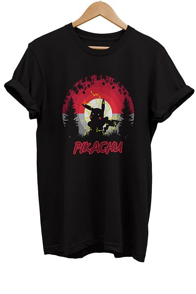 remonz Μπλουζάκι Pikachu με στάμπα 100% βαμβακερό Oversize
