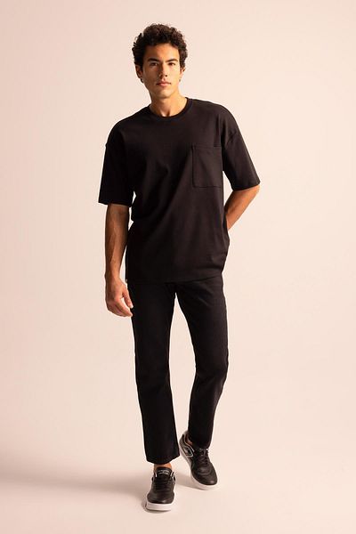 DeFacto Oversize Fit Crew Neck 100% Cotton Premium T-Shirt