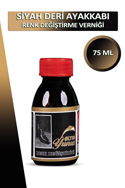 Dopar Bağcık Altın Yunus Deri Ayakkabı Siyah Renk Değiştirici Bakım Boyası 75 ml Set