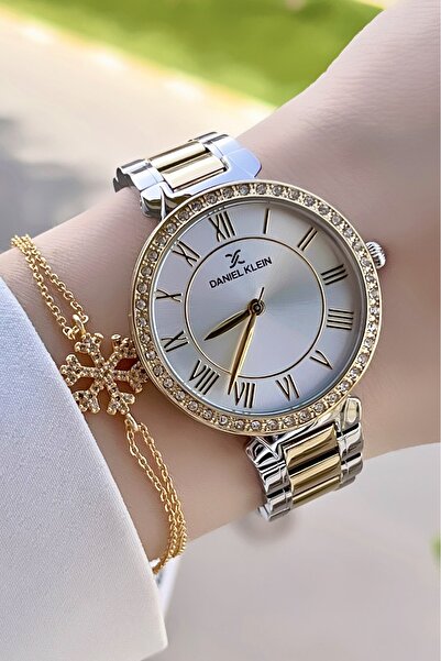 Daniel Klein Modern Thin Case Women's Wristwatch and Bracelet