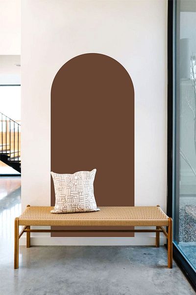 Piksel Grafik Bohemian Oval Wall Sticker