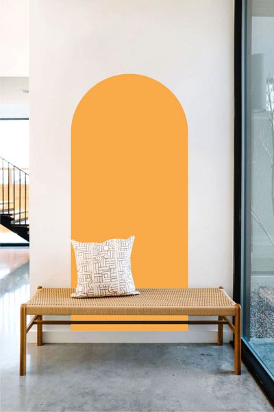 Piksel Grafik Bohemian Oval Wall Sticker