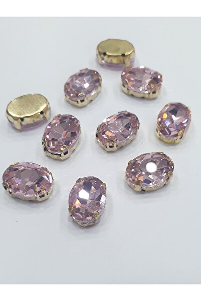 CRYSTALSHOP Casa de piatră - Oval Roz 10*14 Mm (50AD)