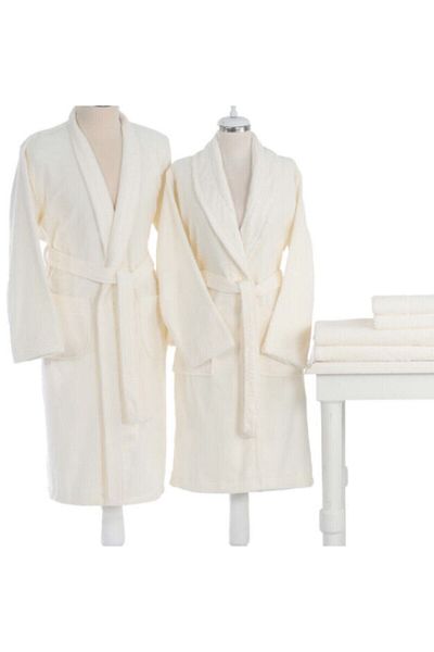 MEŞELİ TEKSTİL Bathrobe Set Single 4 Pieces