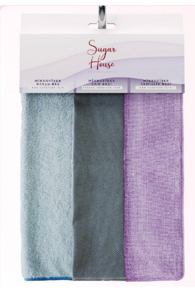 SUGARHOUSE SUGAR HOUSE MİKROFİBER KOMBİN BEZ 3 LÜ