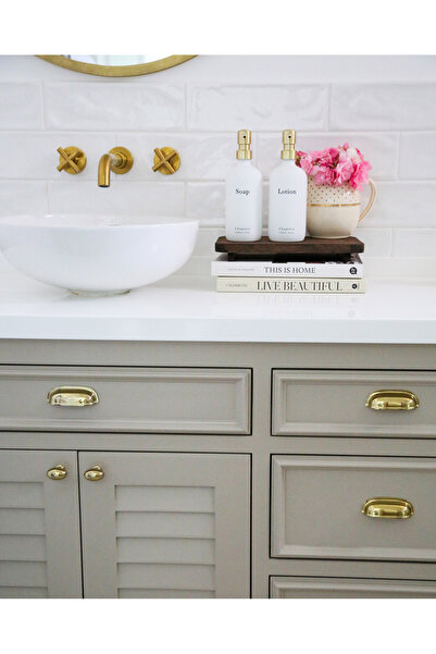 Chapters Cam Sıvı Sabunluk Seti, Soap & Lotion