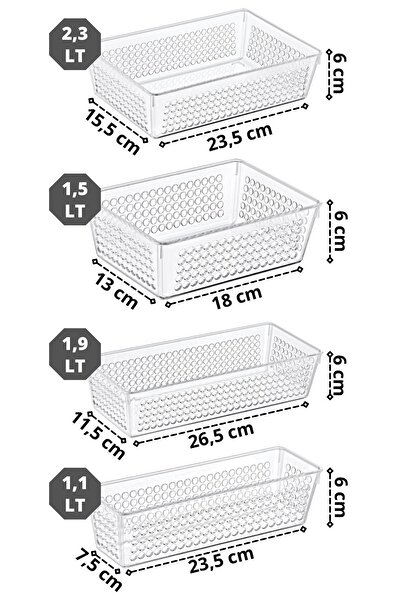 Nandy Home Sada 11 praktických organizérů do chladničky a skříně