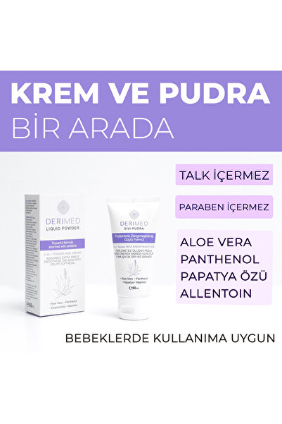 Derimed Sıvı Pudra Hem Krem, Hem Pudra -talk Ve Paraben Içermez 50ml