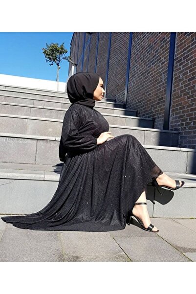 Gülsüm Aydın Simli Tül Abiye Elbise