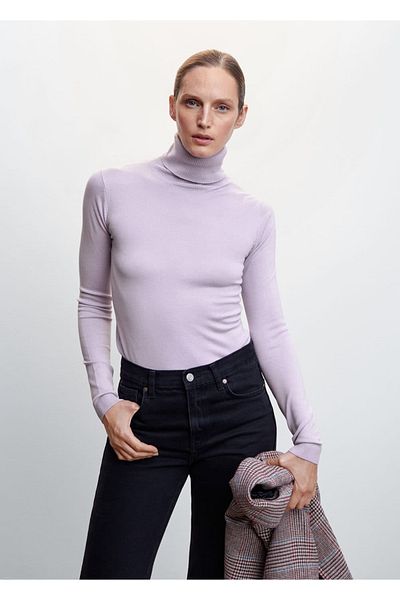 MANGO Woman Pulover de tricotaj cu gât