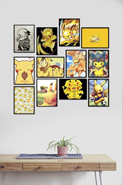 Optimum Design Πικάτσου Πικάκου Πόκεμον 12 Τεμάχια Πίνακας Ζωγραφικής από MDF
