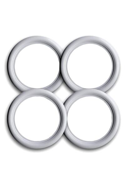 TEAMCAR Oto Lastik Yanağı Lüks Beyaz 16 Jant 4 Adet Yanak