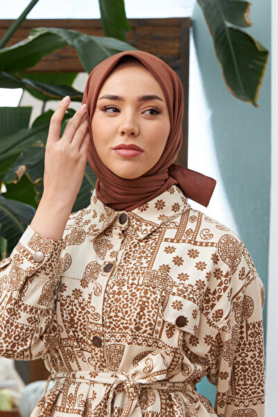 Silk Home Düz Twill Eşarp - Kahve