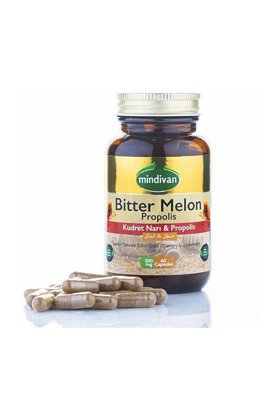 Mindivan Kudret Pomegranate Propolis 60 Herbal Capsules
