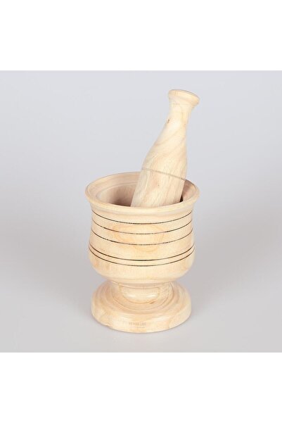 Hedisam Ahşap Havan, Sarımsak Dövme Kabı,sarımsak Döveceği Büyük Boy 12 Cm