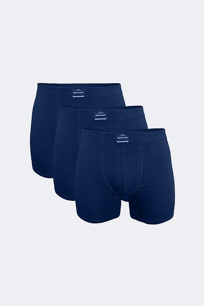 Malabadi Ανδρικό Navy Blue 3 τεμαχίων Cotton Elastane Long Boxer 073
