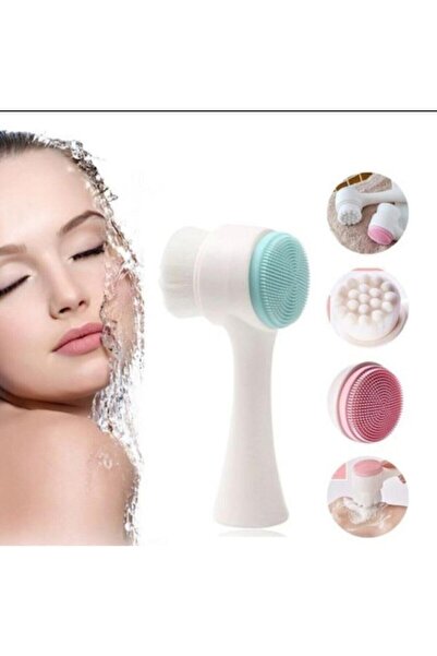 CMT Çift Taraflı Yüz Temizleme Masaj Fırçası 3d Cilt Bakım Silikon Yüz Temizleyici Yüz Yıkama