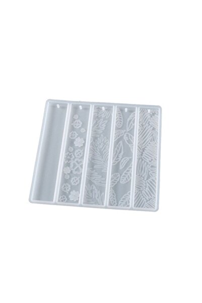 Hobilear Epoksi Silikon Çiçek Desenli Kitap Ayracı Kalıbı 5 Li