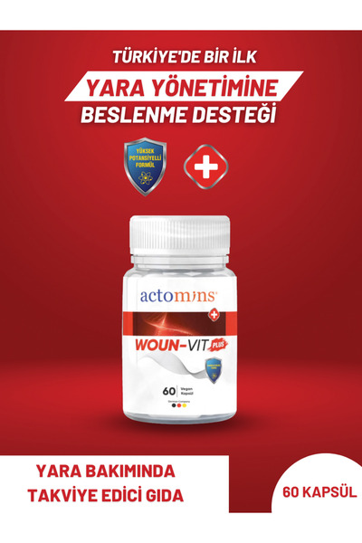 actomins ®   Woun-Vit Plus 60 Capsules |   Food Supplement for Wound Care |  ...