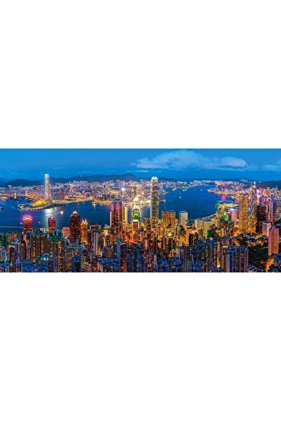 Castorland Hongkong Twilight 600 Parça Panorama Puzzle /