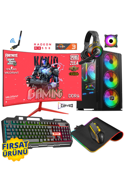 Zeiron Olympia X60 | Windows 11 Ryzen 3-4100 16GB DDR4 512GB M.2 SSD Rx550 23...