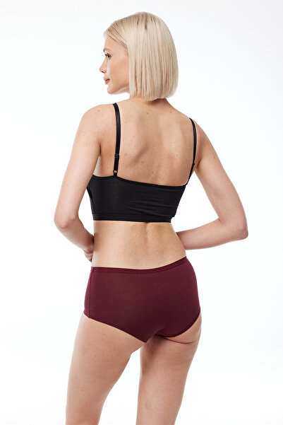 Malabadi Chiloți modal fără urme, roșu Claret, pachet de 6 1906