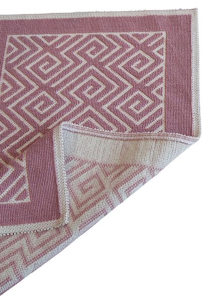 ALANUR Eco Cotton Bukle Bath 2-Pece Σετ Τουαλέτας Ζιγκ-ζαγκ Πούδρα