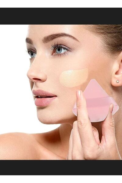 Bluokbeauty Puf fondöten pudra allık üçgen temizleyici kadife kozmetik makyaj yıkanabilir hafif yüz sünger