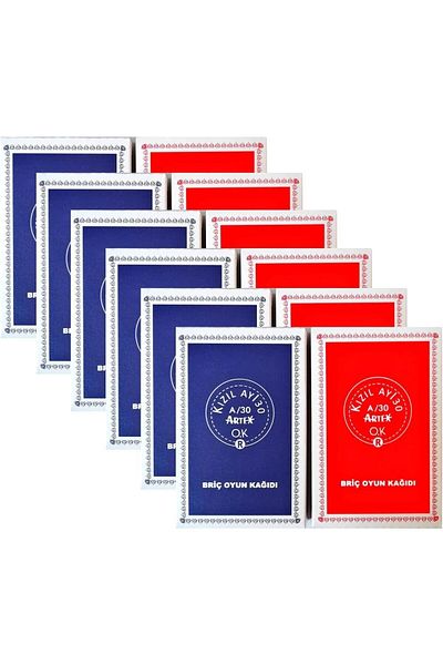 muibazaar Star Red a 30 Artex 1St Dough Bridge Playing Card - 12 Decks (6 Pcs Red, 6 Pcs Blue)