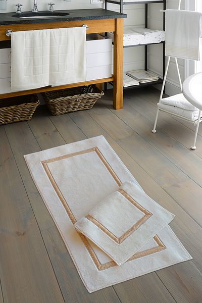ALANUR Royal Jakuar Cotton Bath 2-Pece Σετ Τουαλέτας Κρέμα