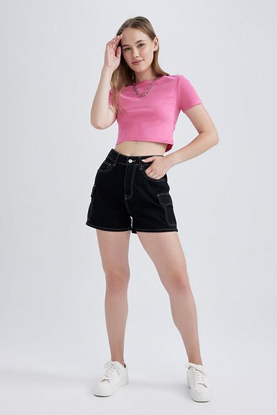 DeFacto Fitted Cotton Short Sleeve T-Shirt B0688Axns