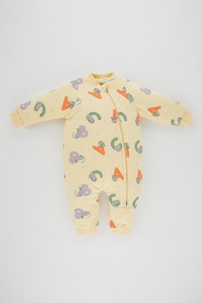 DeFacto Baby Girl 2;5 Tog Fiber Slogan Printed Combed Cotton Sleeping Bag