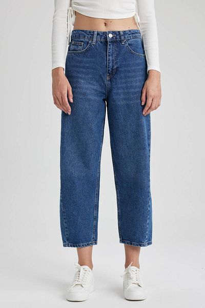 DeFacto Kalhoty Carrot Fit Jean Délka ke kotníkům 100% bavlna