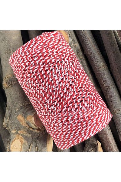 renkli sipariş Red and White Packing Rope 15 Meters Baby Shower